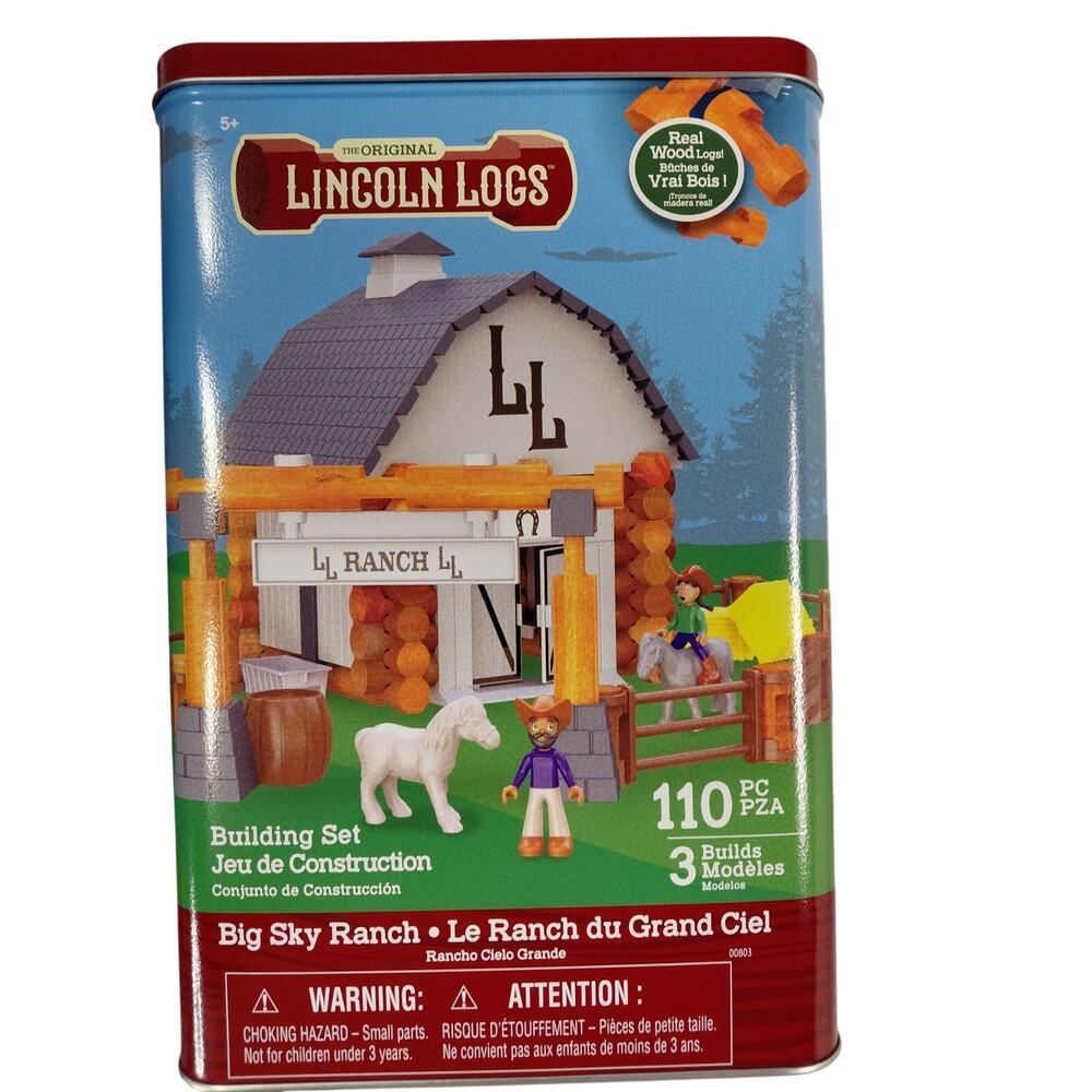Lincoln Logs Big Sky Ranch Building Set 100+ Pieces NWT